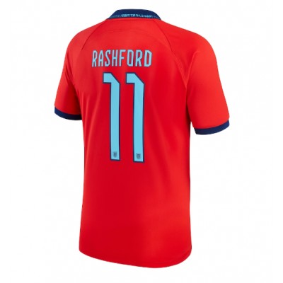 Engleska Marcus Rashford #11 Gostujuci Dres SP 2022 Kratak Rukav